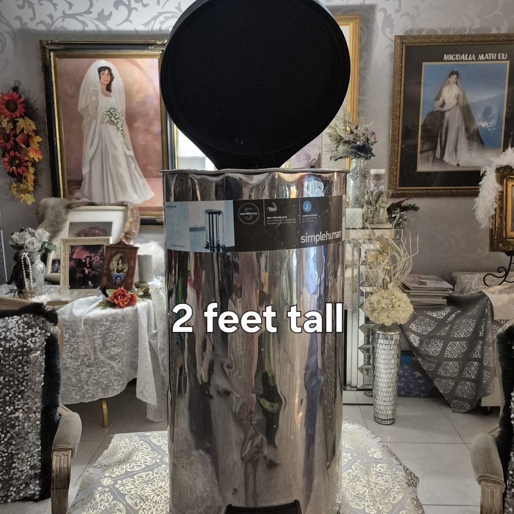 Simplehuman Stainless Steel Bin with Black Lid